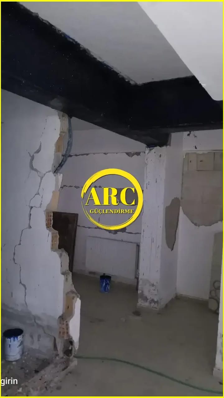 Aksarayda yapilan kolon guclendirme uygulamasi ornegi