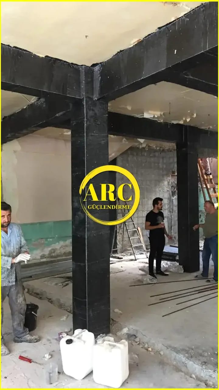 Amasya Goynucek'te zemin guclendirme uygulamasi goruntusu