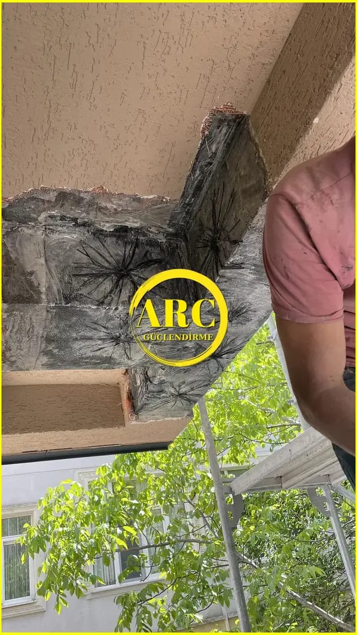 Artvin Kiriş Guclendirme FRP Plaka Montaji