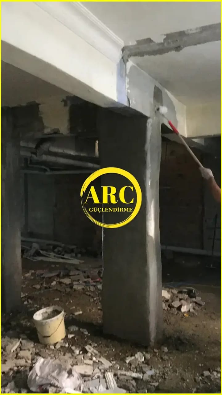 Aydin Kolon Guclendirme CFRP Uygulamasi