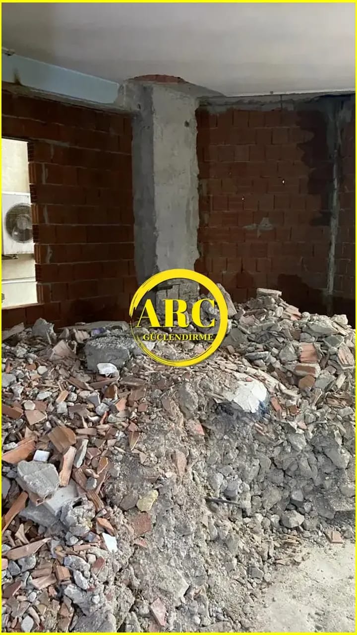 Bagcilar'da FRP plaka ile zemin guclendirme calismasi