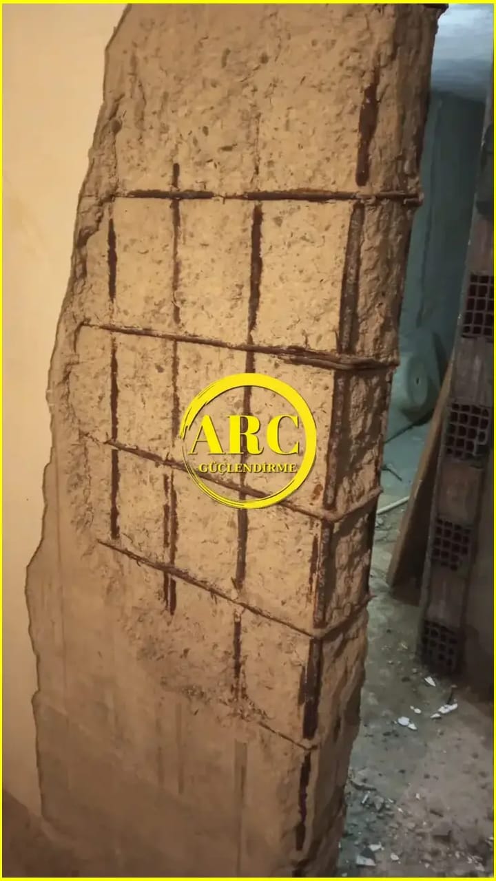 Bayramoglu beton duvar guclendirme uygulama detayi