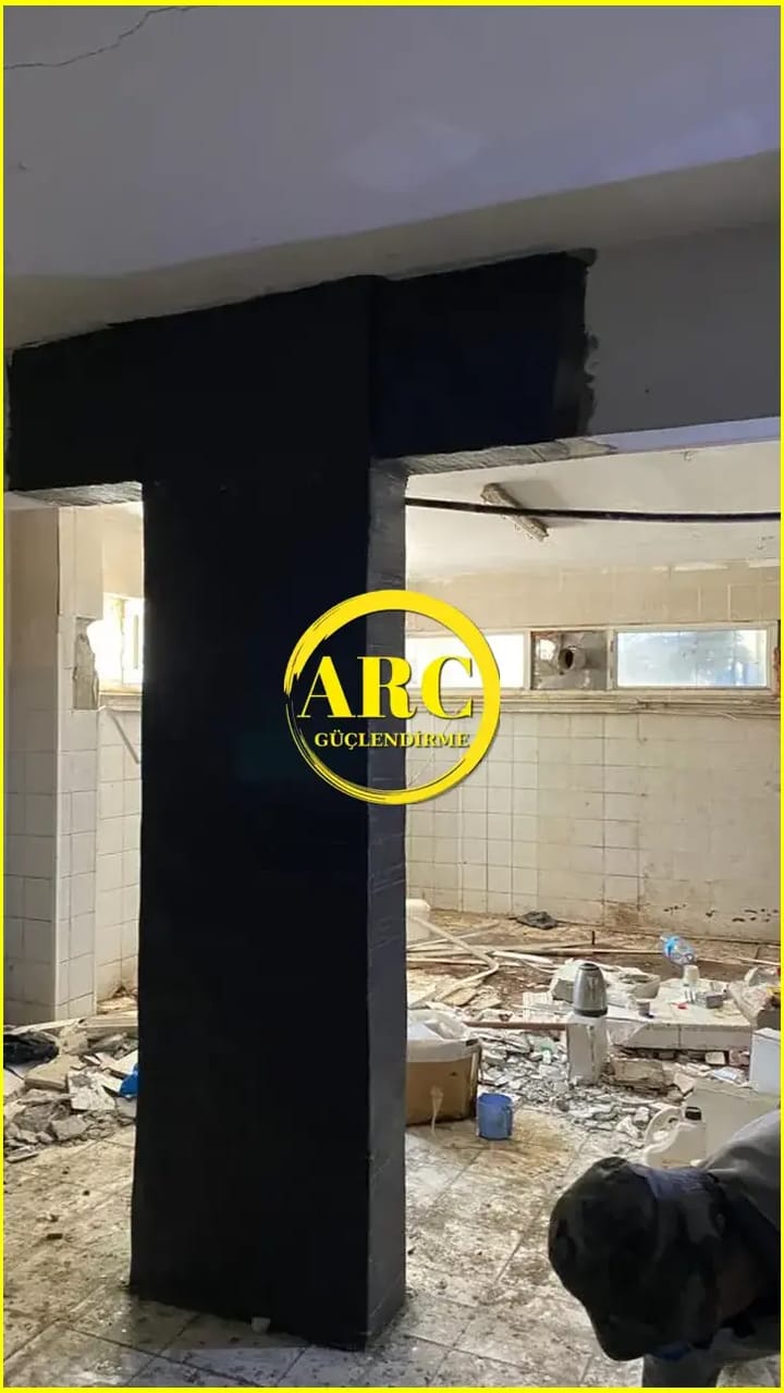 Bayramoglu bolgesinde cfrp ile kolon guclendirme calismasi