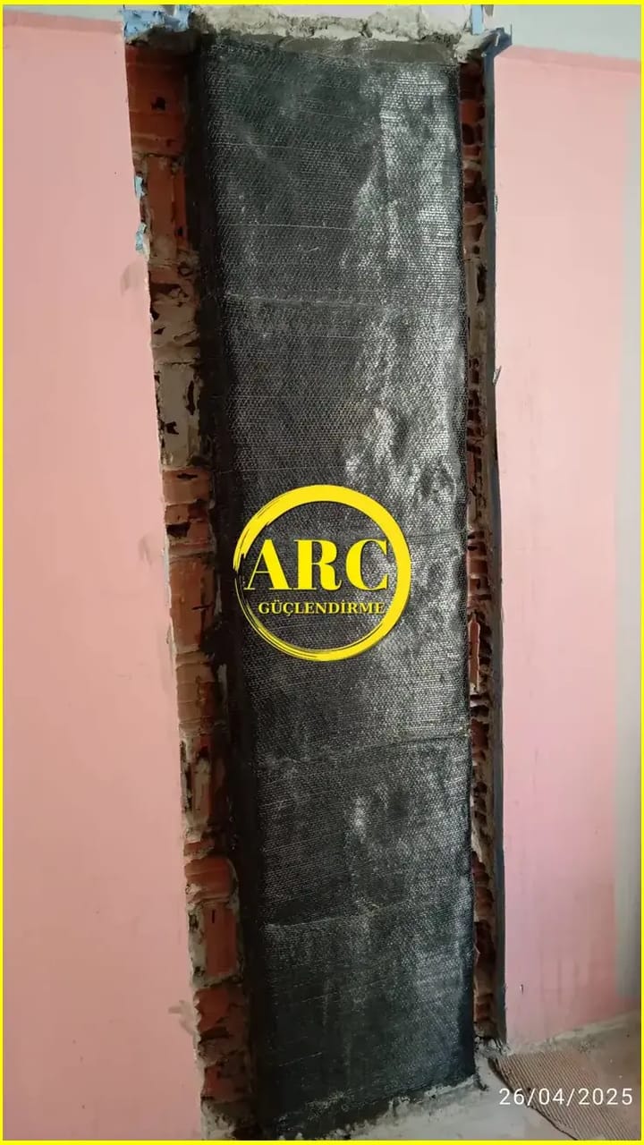 Besiktas kiris FRP plaka ile guclendirme calismasi