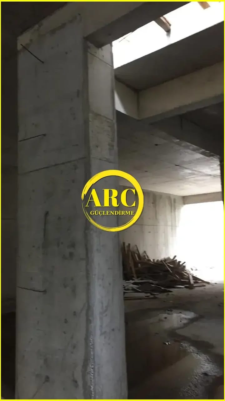 Beylikduzu'nde karbon fiber ile kolon guclendirme uygulamasi