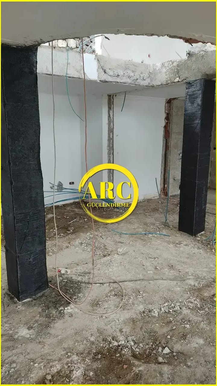 Bilecik'te zemin ve duvarlarda CFRP uygulamasi