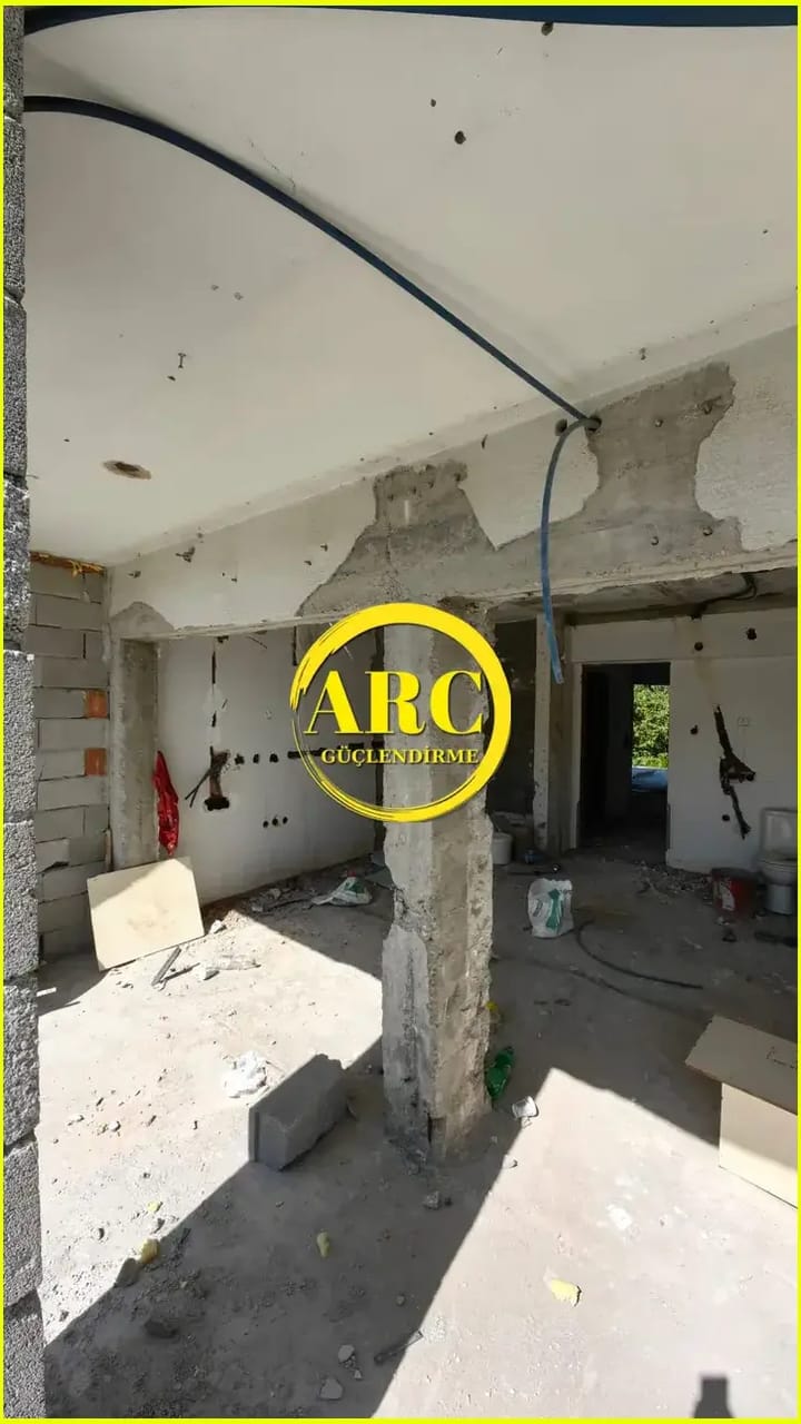 Bodrum FRP kullanarak kiris guclendirme projesi