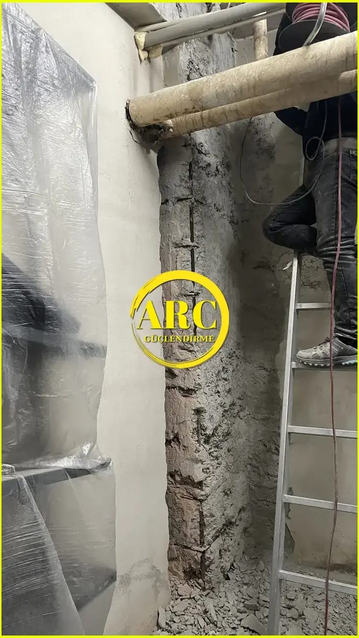 Bodrumda yapilarin karbon fiber ile yenilenmesi ve guclendirilmesi