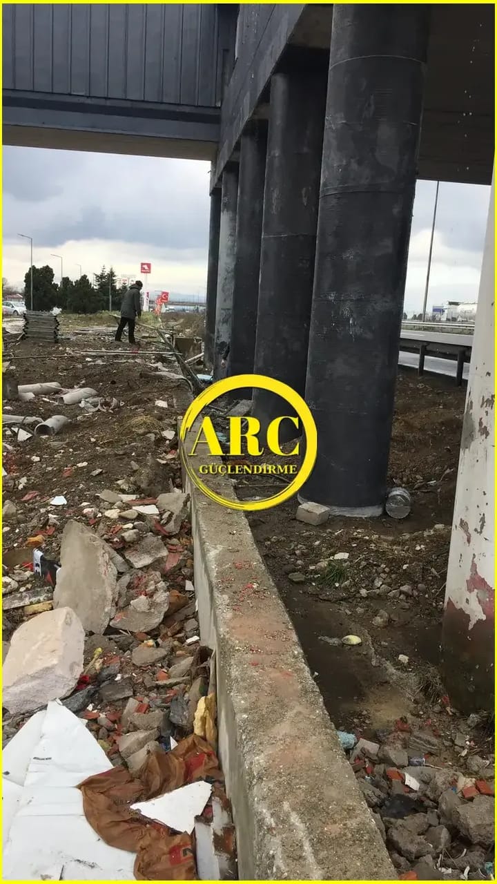 Bolu Gerede'de FRP elyaf ile kiris guclendirme ornegi