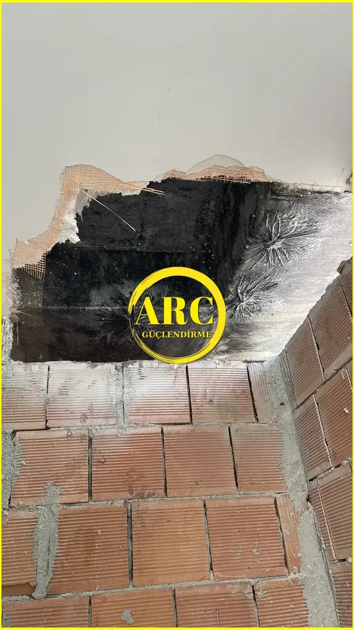 Bolu merkezde yapi takviyesi icin CFRp plaka uygulamasi