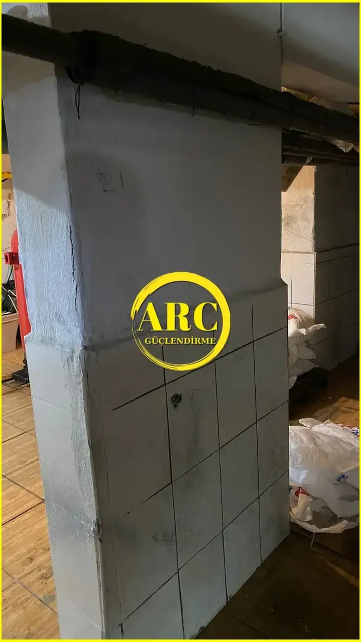 Bursa Gemlik ilcesinde FRP plaka guclendirme islemi