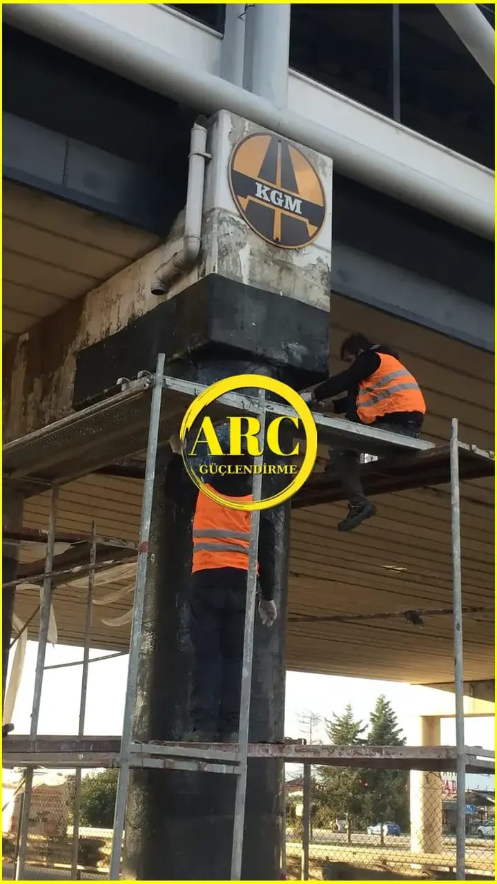 Cekmekoy Elyaf Sarma Teknigi ile Kolon Guclendirme Detay