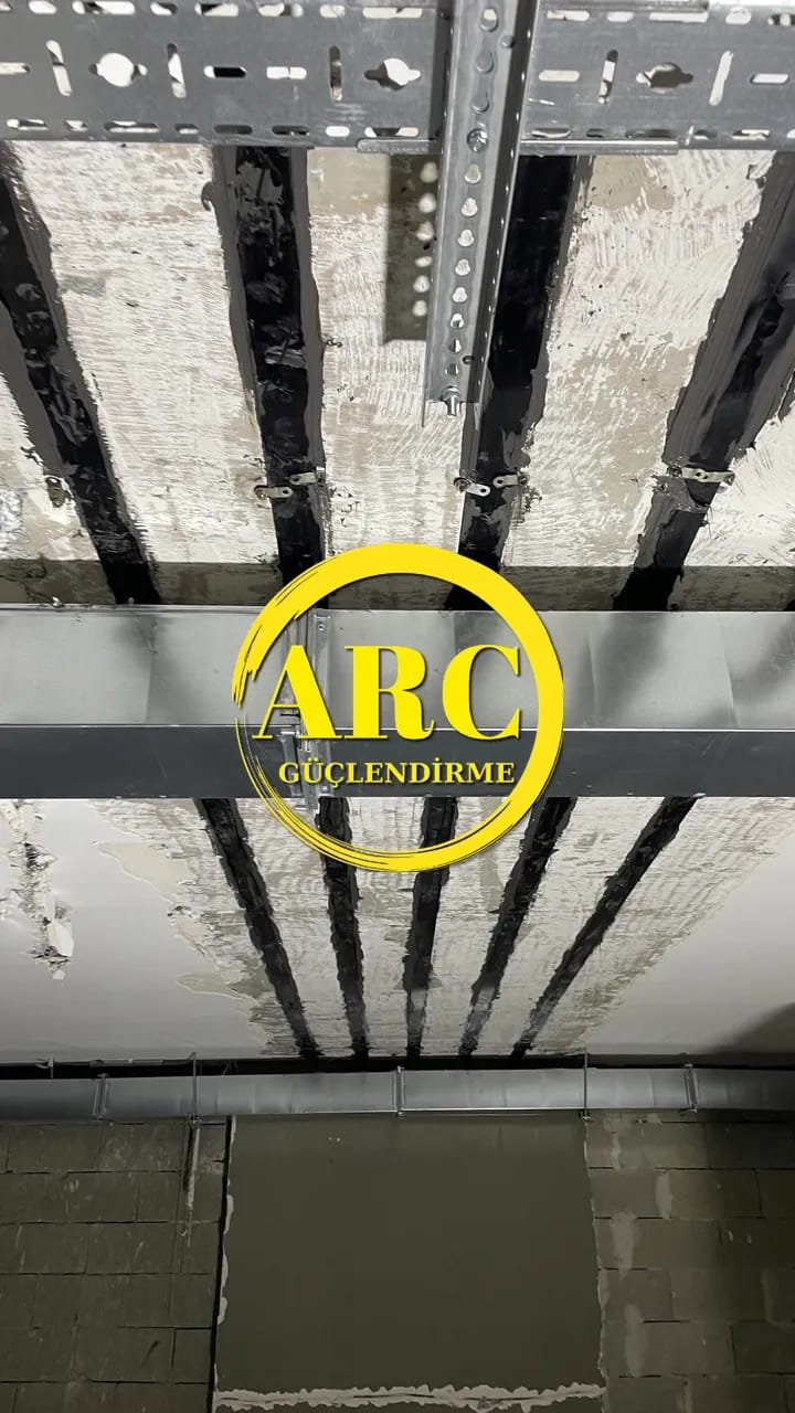 Karbon plaka ile kiriş güçlendirme detayı