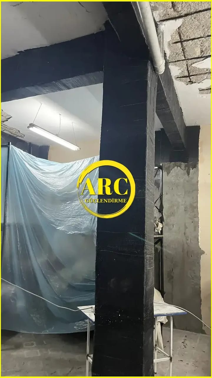 Diyarbakir kiriş elyaf guclendirme uygulama ornegi