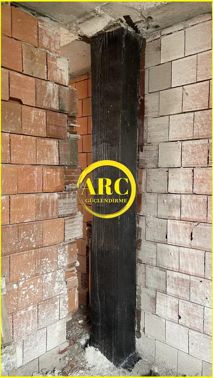 Edirne Bina Kolon CFRP Guclendirme Uygulaması