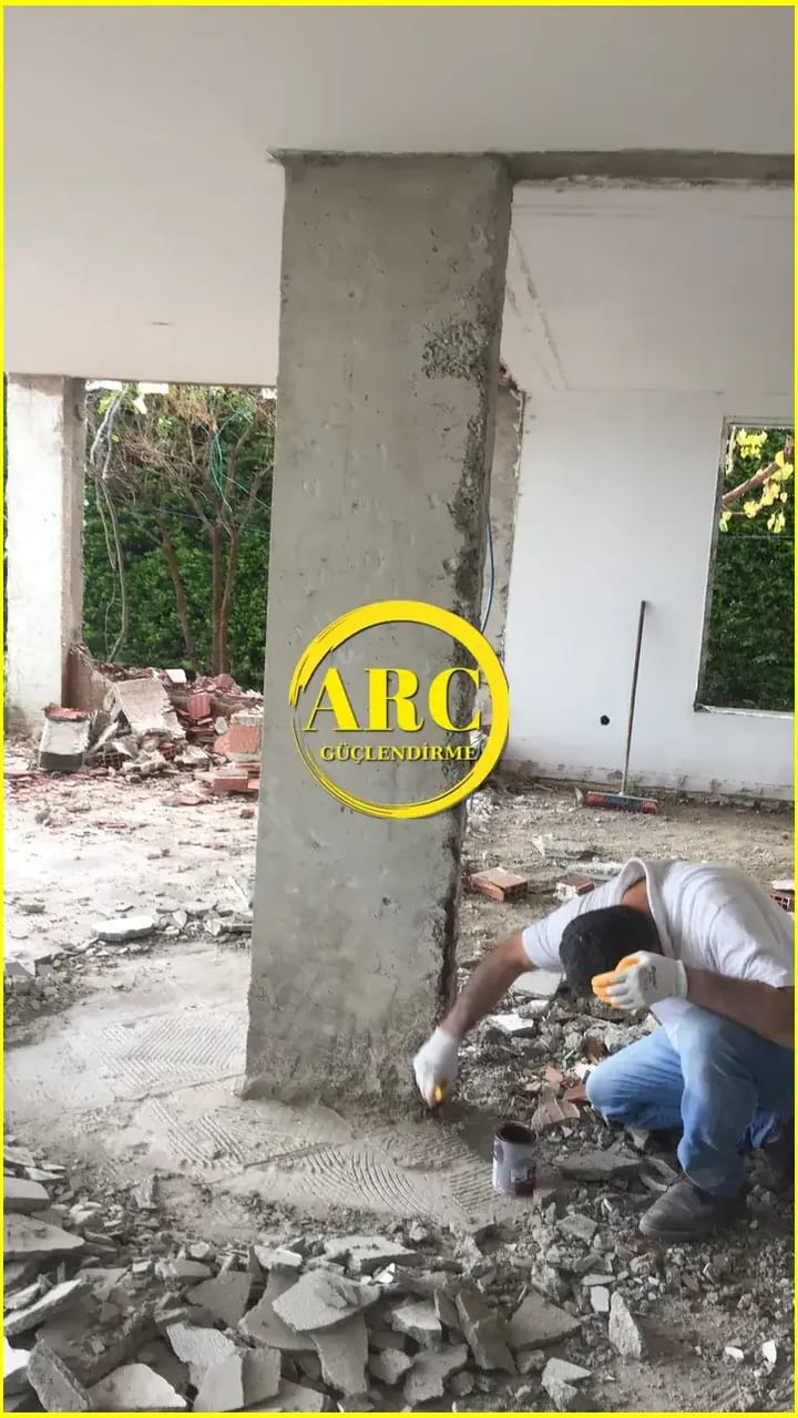 Elazig CFRp FRP Uygulama Ekibimiz Saha Calismasi