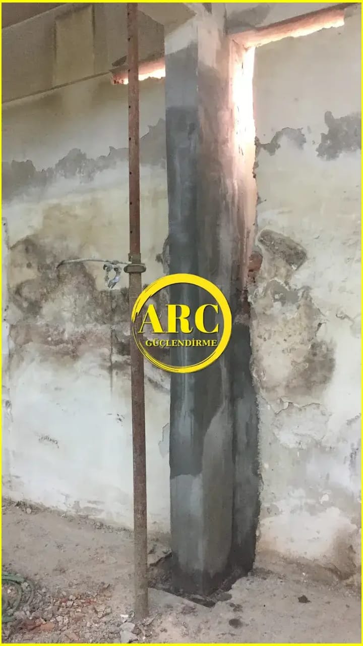 Esenler'deki yapilarda FRP sarim teknigi uygulamasi