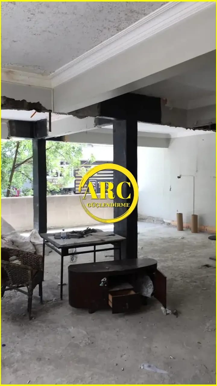 Fethiye'deki bir yapıda CFRP plaka ile zemin takviyesi