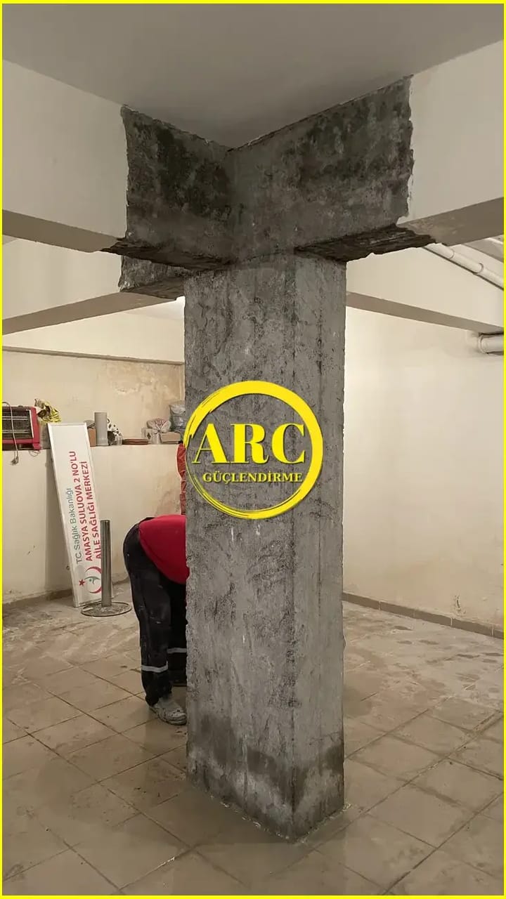 Gaziantep zemin guclendirme projesi karbon fiber detay goruntusu