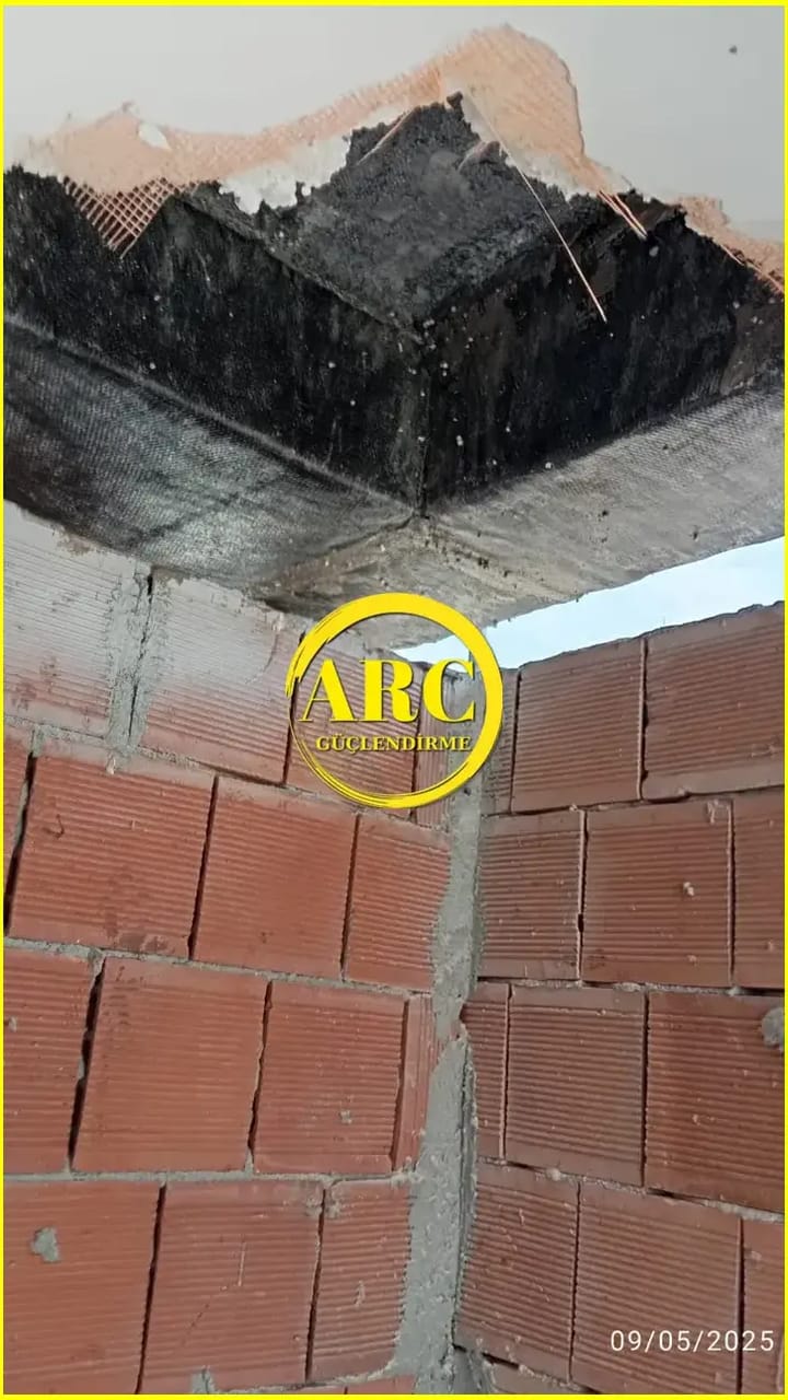 Gaziosmanpasa'daki yapilarda kiriş guclendirme detay calişmasi