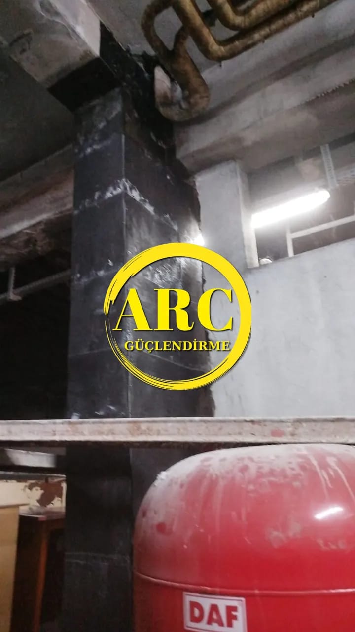 İstanbul'da CFRP plaka ile tavan kirişi güçlendirme detayı