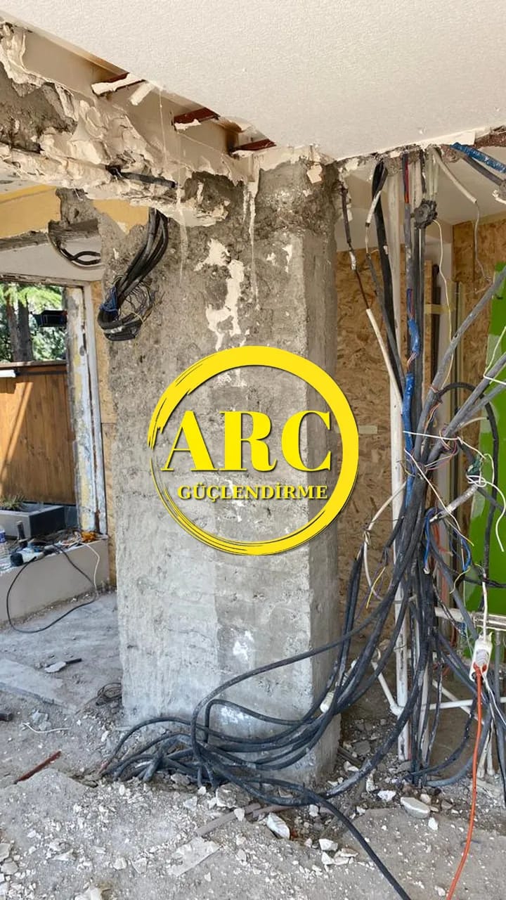 İstanbul Kadıköy'de karbon fiber elyaf ile kolon sargılama ve güçlendirme uygulaması