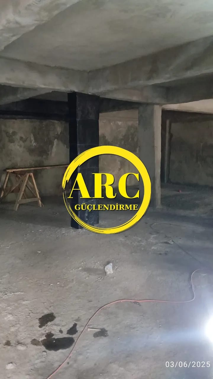 İstanbul Üsküdar'da otopark zemini güçlendirmesinde karbon fiber plaka uygulaması