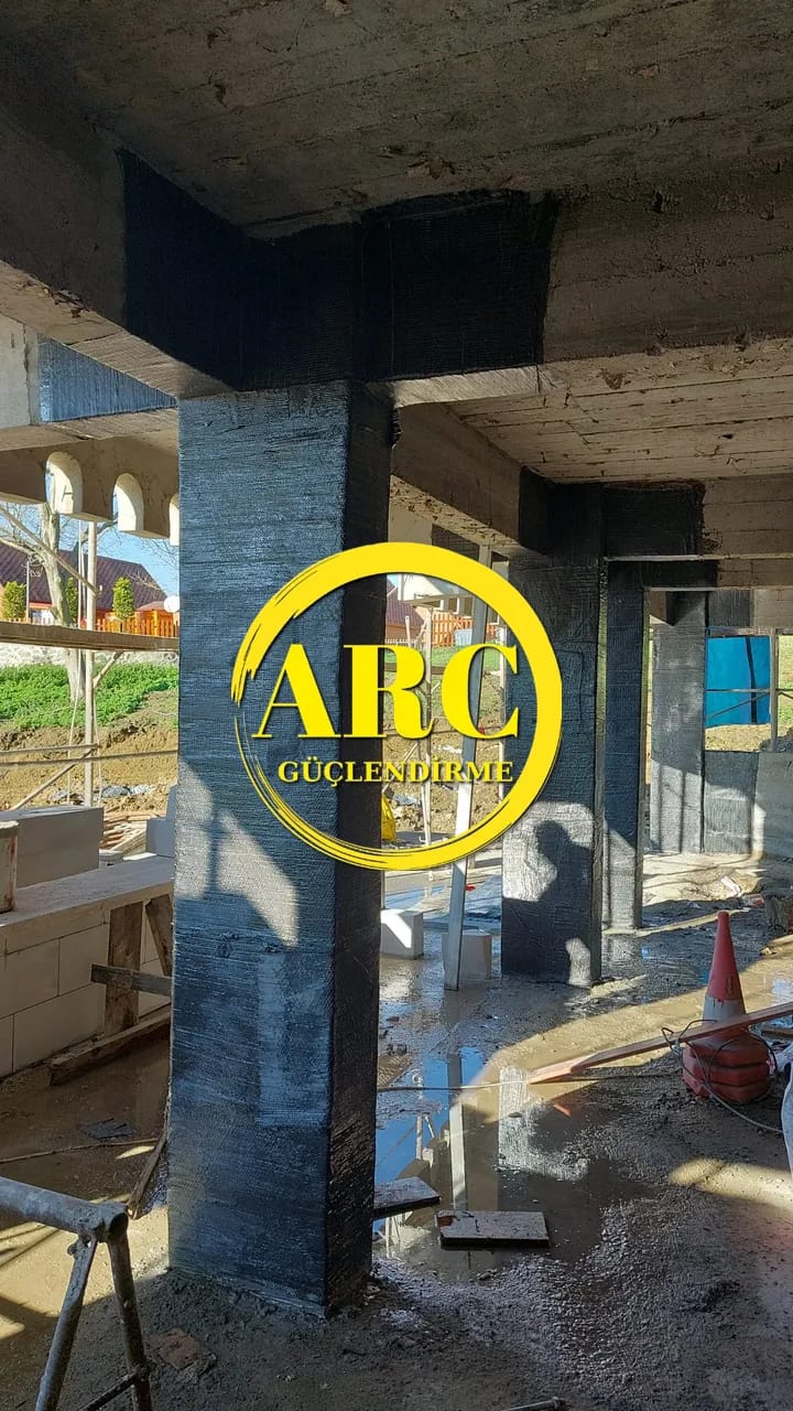 İzmir Çeşme'de CFRP plaka ile villa tavan kirişi güçlendirme detayı