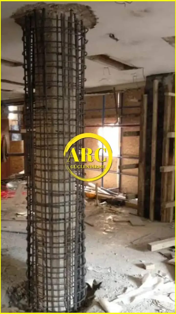 Karaman Kolon Guclendirme CFRp Elyaf Uygulamasi