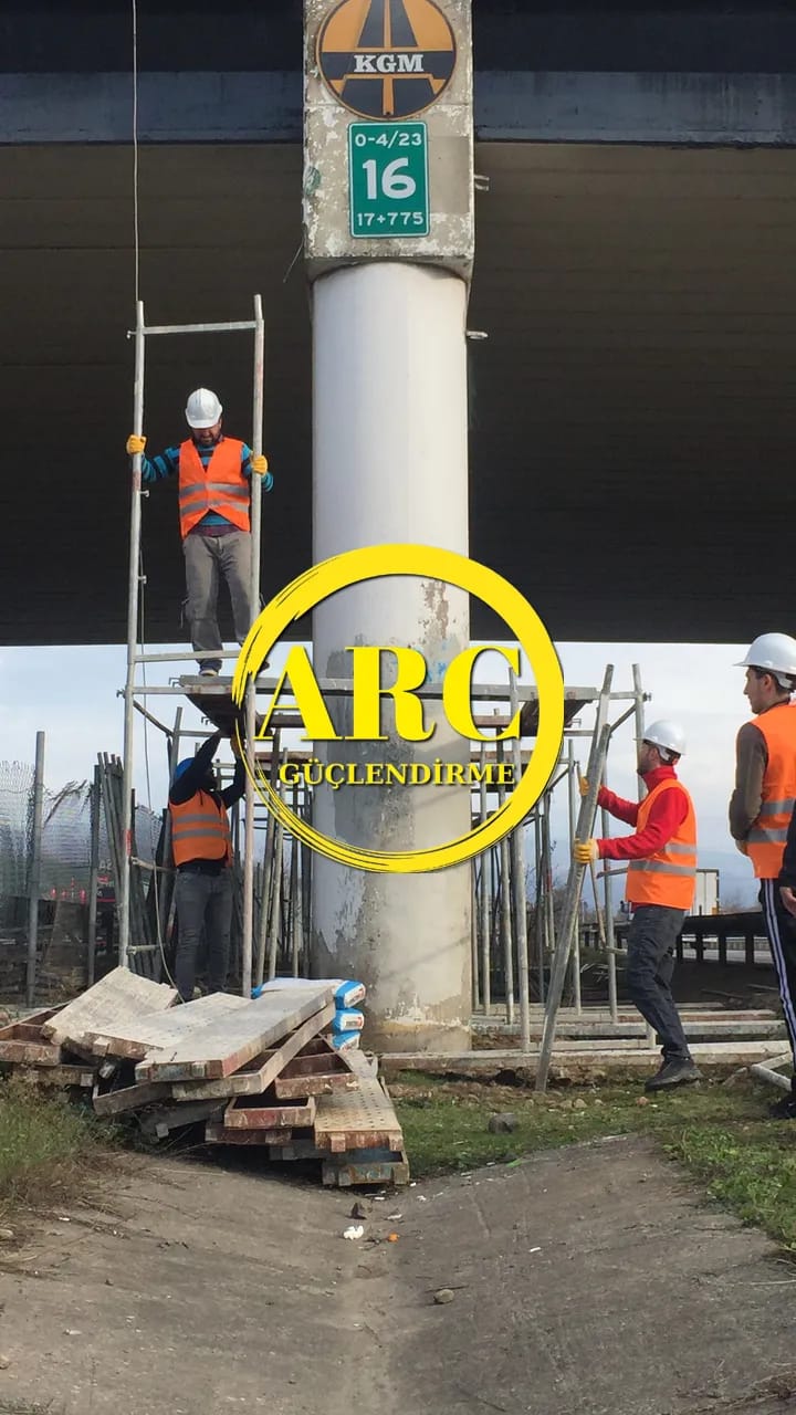 Epoksi ve karbon fiber elyaf ile kolon güçlendirme uygulaması