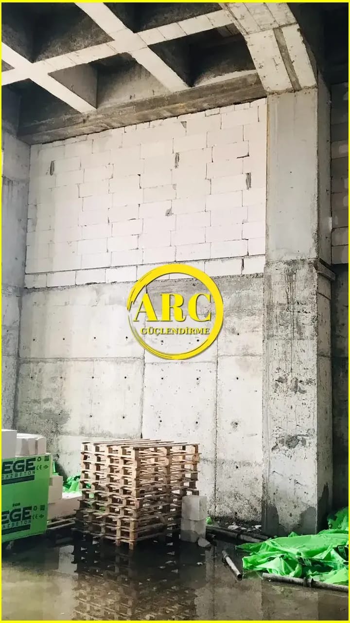 Kirikkale'de uygulanan cfrp kolon guclendirme ornegi