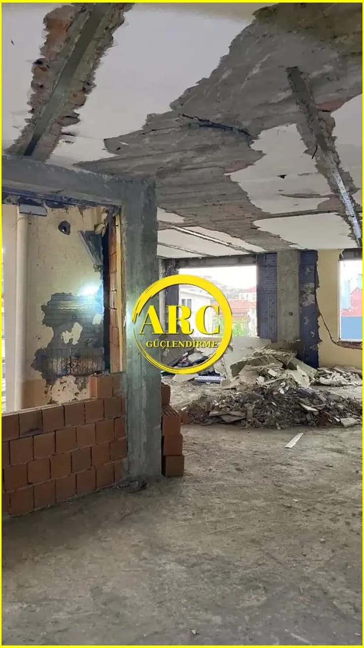 Kutahya kiris CFRP uygulamasi detayi