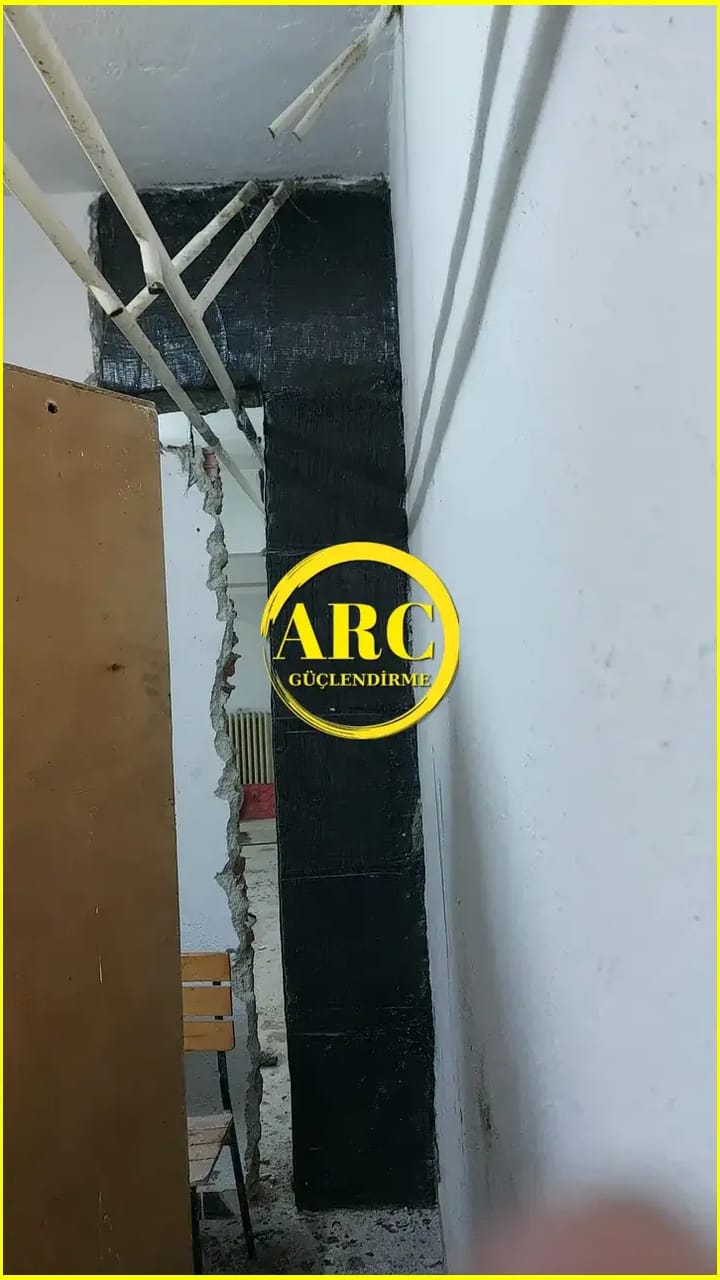 Maltepe'de kolon karbon fiber guclendirme projesi goruntusu