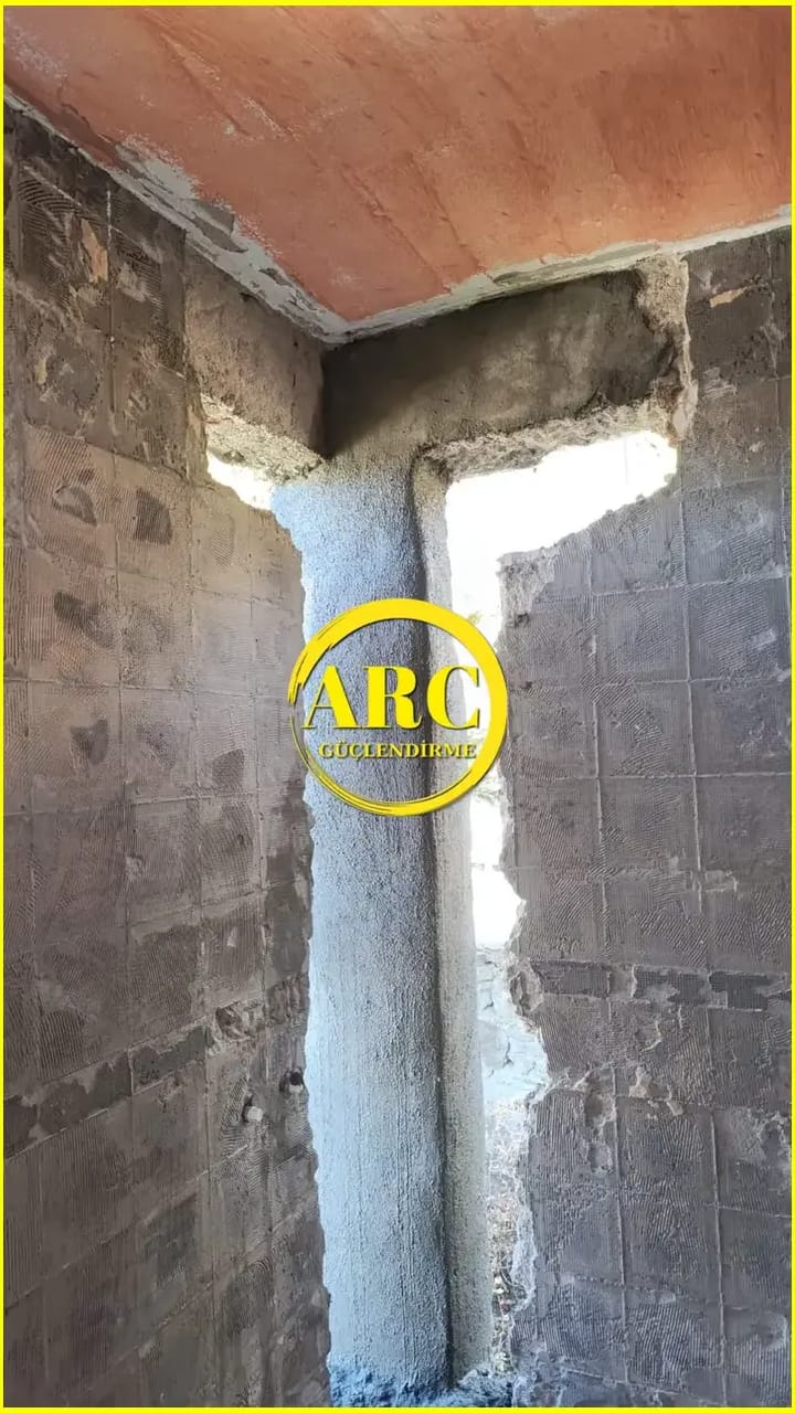 Ordu'da CFRPR Plaka ile Kolon Guclendirme Uygulamasi