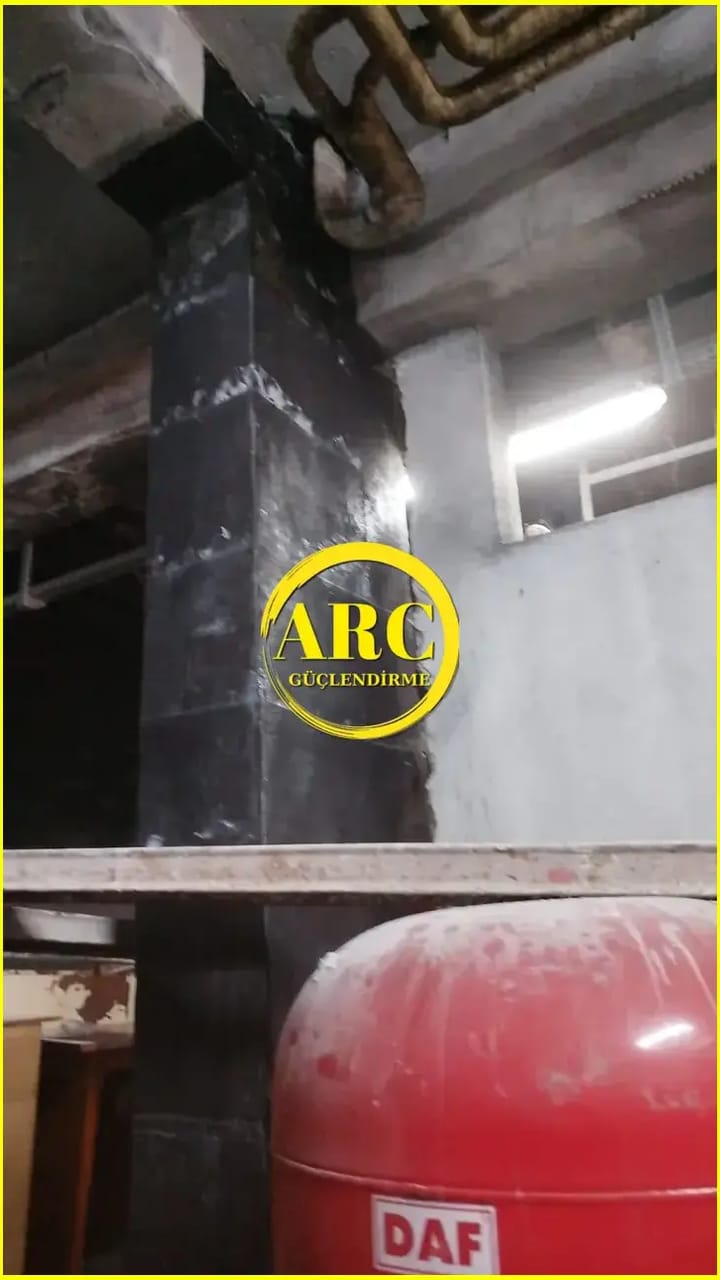 Ordu'da FRP Elyaf Sargi ile Kiris Guclendirme Calismasi