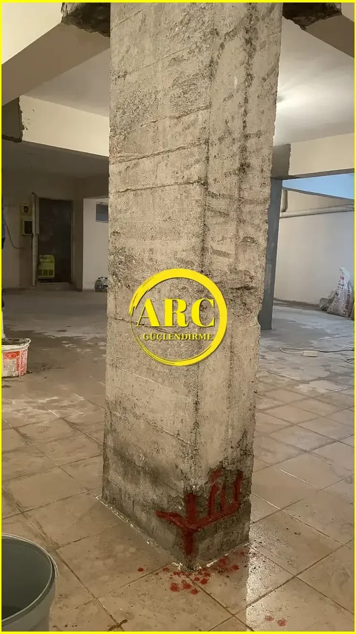 Sariyer'de beton yapilarda CFRP sargi guclendirme