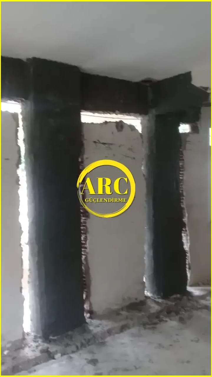 Sinop'ta Karbon Fiber Plaka ile Kolon Guclendirme Uygulamasi