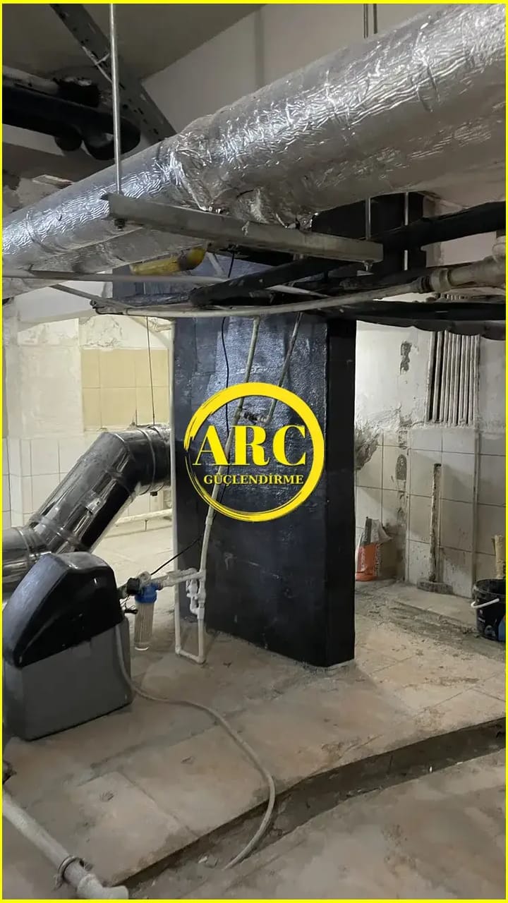 Sultanbeyli'de karbon fiber ile kolon guclendirme uygulama resmi