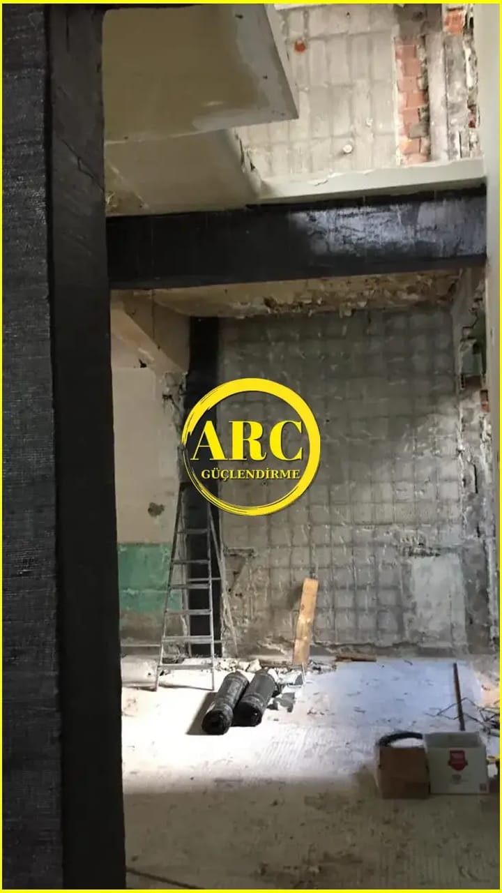 Usak'ta Elyaf Takviyeli Kiris Guclendirme Proje Detayi