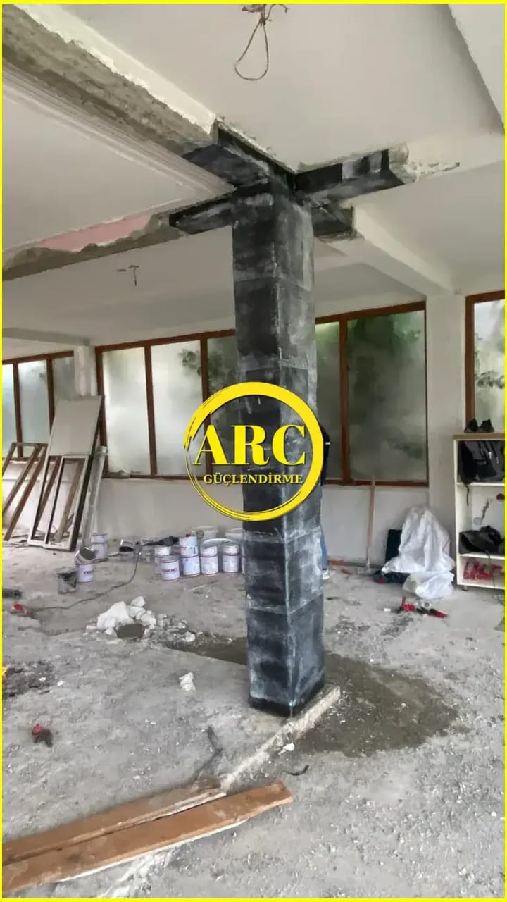 Yozgat'ta karbon fiber ile kolon guclendirme islemi